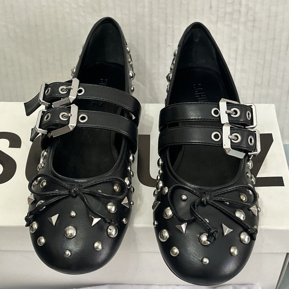 Schutz Women's Sarita Ballet Flats - Black New In Box Sz 7.5